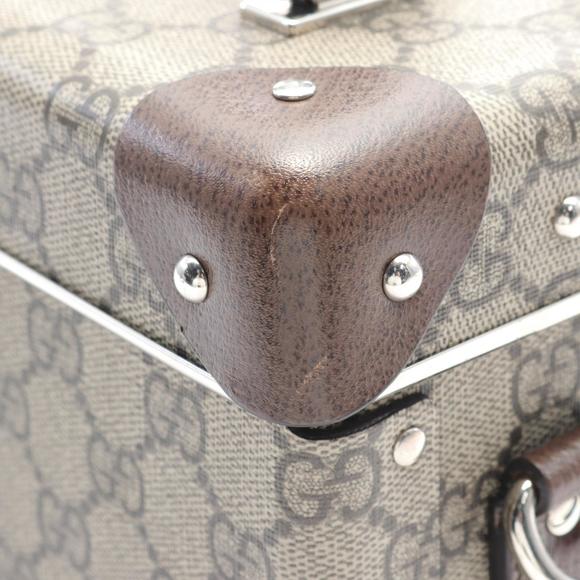 Gucci Bamboo GG Supreme Vanity Case Canvas Vanity Bag 588351 in Good condition - Picture 7 of 8